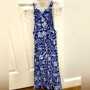 Blue floral Print Vineyard Vines Dress, worn once